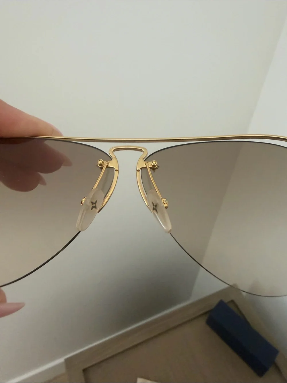 Louis Vuitton Gold Frame Sunglasses with Brown Lenses